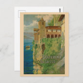 Vintages Italien - Italienisches Kloster Postkarte (Vorne/Hinten)