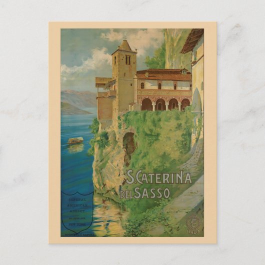 Vintages Italien - Italienisches Kloster Postkarte (Vorderseite)