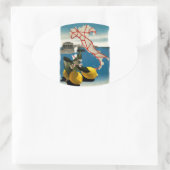 Vintages Italien Ovaler Aufkleber (Tasche)