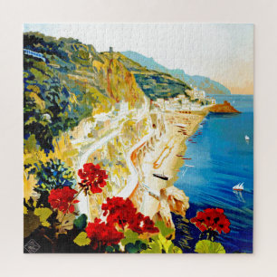 Vintages Italien Reiseroute Illustration Art Puzzle