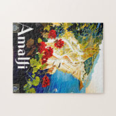 Vintages Italien Reiseroute Illustration Art Puzzle (Horizontal)