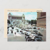 Vintages Italien, Rom, Piazza Venezia Postkarte (Vorne/Hinten)