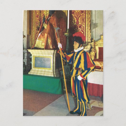 Vintages Italien, Rom Vatikan, Schweizerische Gard Postkarte (Vorderseite)