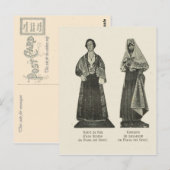 Vintages Italien, Sizilien, traditionelles Kostüm Postkarte (Vorne/Hinten)
