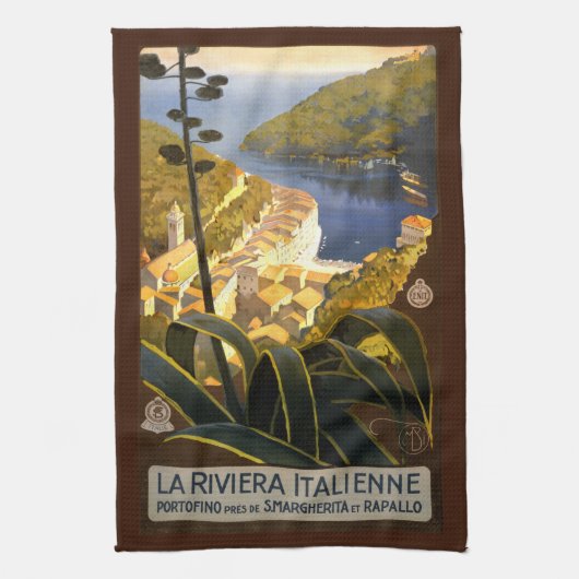 Vintages Italiener-Riviera-Handtuch Handtuch (Vertikal)