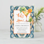 Vintages Italienisch | Citrus Orange | BRAUTPARTY Einladung (Stehend Vorderseite)