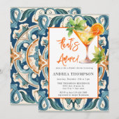 Vintages Italienisch | Citrus Orange | BRAUTPARTY Einladung (Vorne/Hinten)