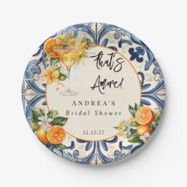 Vintages Italienisch | Citrus Orange | BRAUTPARTY Pappteller