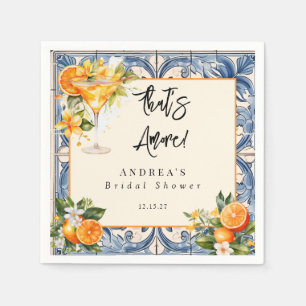 Vintages Italienisch Citrus Orange BRAUTPARTY Serviette