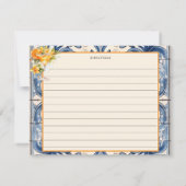 Vintages Italienisch | Citrus Orange | Rezeptionsk Einladung (Rückseite)