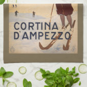 Vintages italienisches Alpenhandtuch Küchentuch (Gefaltet)