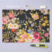 Vintages italienisches Blumenrosa Seidenpapier (Handwerk)