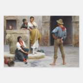 Vintages italienisches Dekopapier Geschenkpapier Set (Vorderseite 3)