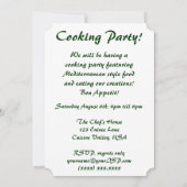 Vintages italienisches Essen, Tomatensonde Kochen Einladung (Rückseite)