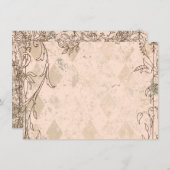 Vintages Italienisches Fass Rosa Personalisiert Da Dankeskarte (Vorne/Hinten)