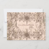 Vintages Italienisches Fass Rosa Personalisiert Da Dankeskarte (Rückseite)