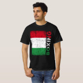 Vintages italienisches Flaggenboxen T-Shirt (Vorne ganz)