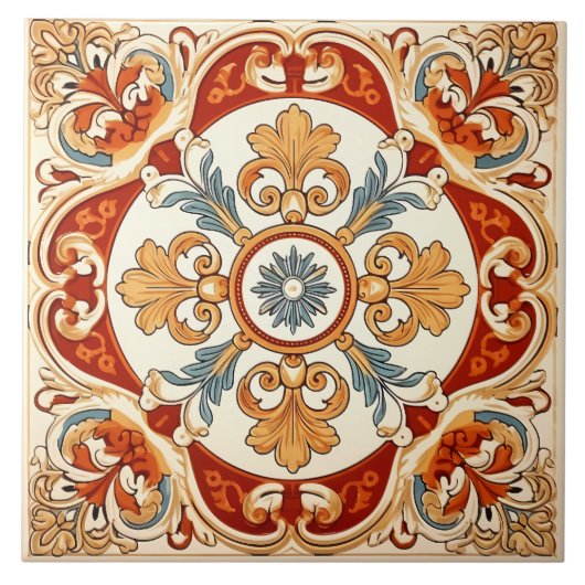 Vintages italienisches Muster Fliese (Vorderseite)