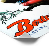 Vintages italienisches Olivenöl-Werbeplakat Poster (Ecke)