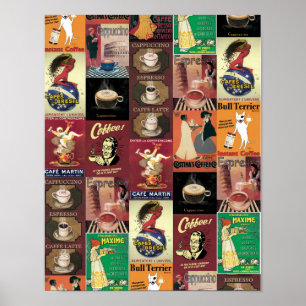 Vintages italienisches Plakat-Kaffee Café Poster