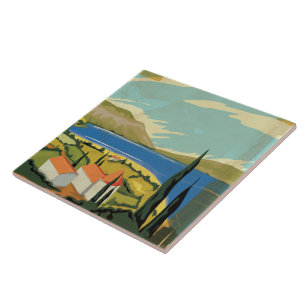 Vintages italienisches Poster Fliese