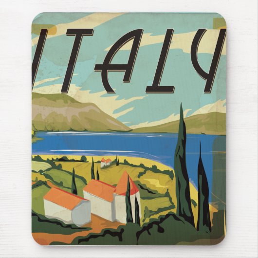 Vintages italienisches Poster Mousepad (Vorne)