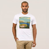 Vintages italienisches Poster T-Shirt (Vorne ganz)