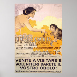 Vintages italienisches Poster von 1917