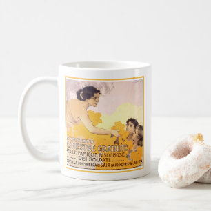 Vintages italienisches Poster von 1917 Kaffeetasse