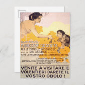 Vintages italienisches Poster von 1917 Postkarte (Vorne/Hinten)