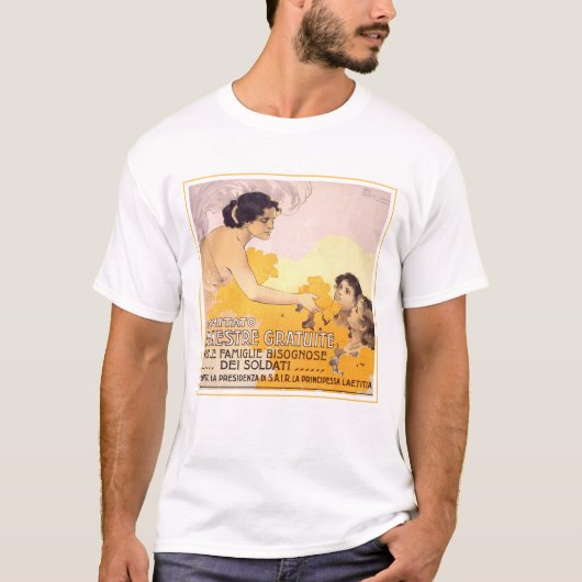 Vintages italienisches Poster von 1917 T-Shirt (Vorderseite)