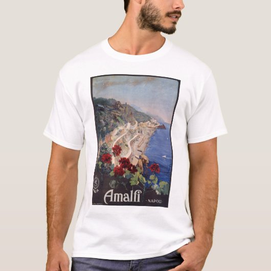 Vintages italienisches Reise-Plakat Amalfis Napoli T-Shirt (Vorderseite)