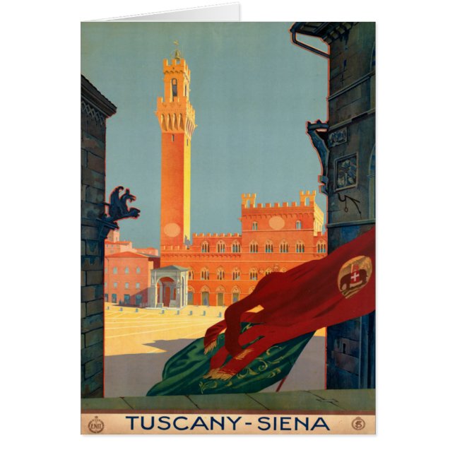 Vintages italienisches Reise-Plakat Toskana Siena (Vorne)