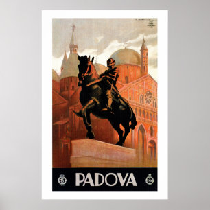 Vintages italienisches Reiseplakat Paduas Padua Poster