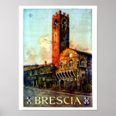Vintages italienisches Reiseposter Brescia Poster (Vorne)