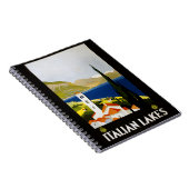 Vintages italienisches Seeneufer - Italien Noteboo Notizblock (Rechte Seite)