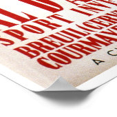 Vintages italienisches Wintersportort Poster (Ecke)