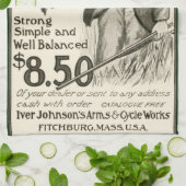 Vintages Iver Johnson Schrotflinte-Küchen-Tuch Handtuch (Gefaltet)