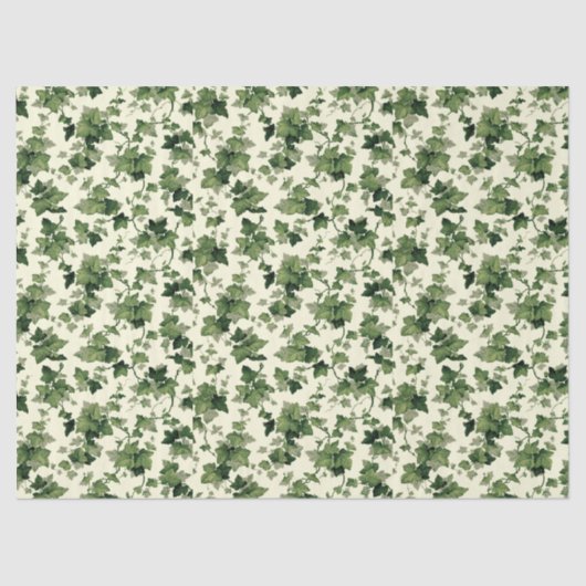 Vintages Ivy-Muster Seidenpapier (Vorderseite)