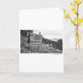 Vintages Jackson Hole Karte (Gelbe Blume)