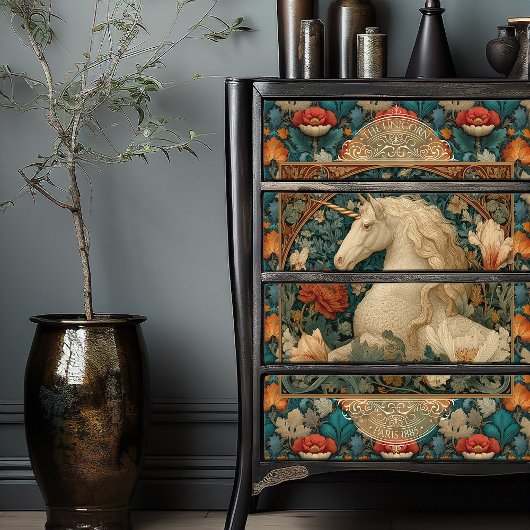 Vintages Jade und Jugendstil Seidenpapier