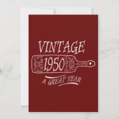 Vintages Jahr 1950 Einladung (Vorderseite)