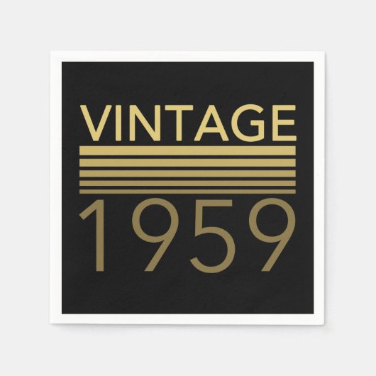 Vintages Jahr 1959 Serviette (Vorderseite)