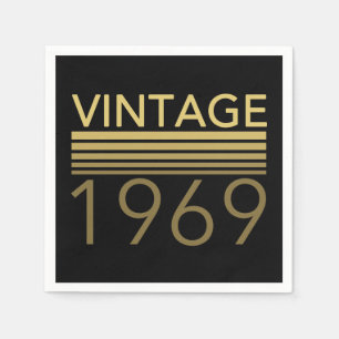 Vintages Jahr 1969 Serviette