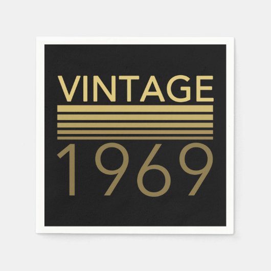 Vintages Jahr 1969 Serviette (Vorderseite)