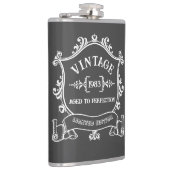 Vintages Jahr bis zur Perfektion Geburtstag Flachmann (Rechts)