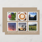 Vintages Jahr der FotoCollage Feiertagskarte (Vorne/Hinten)