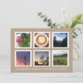 Vintages Jahr der FotoCollage Feiertagskarte (Stehend Vorderseite)