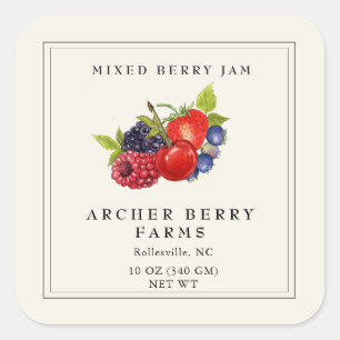 Vintages Jam Jam-Jay-Label Quadratischer Aufkleber
