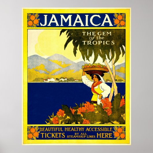 Vintages Jamaica-Reiseplakat Poster (Vorne)